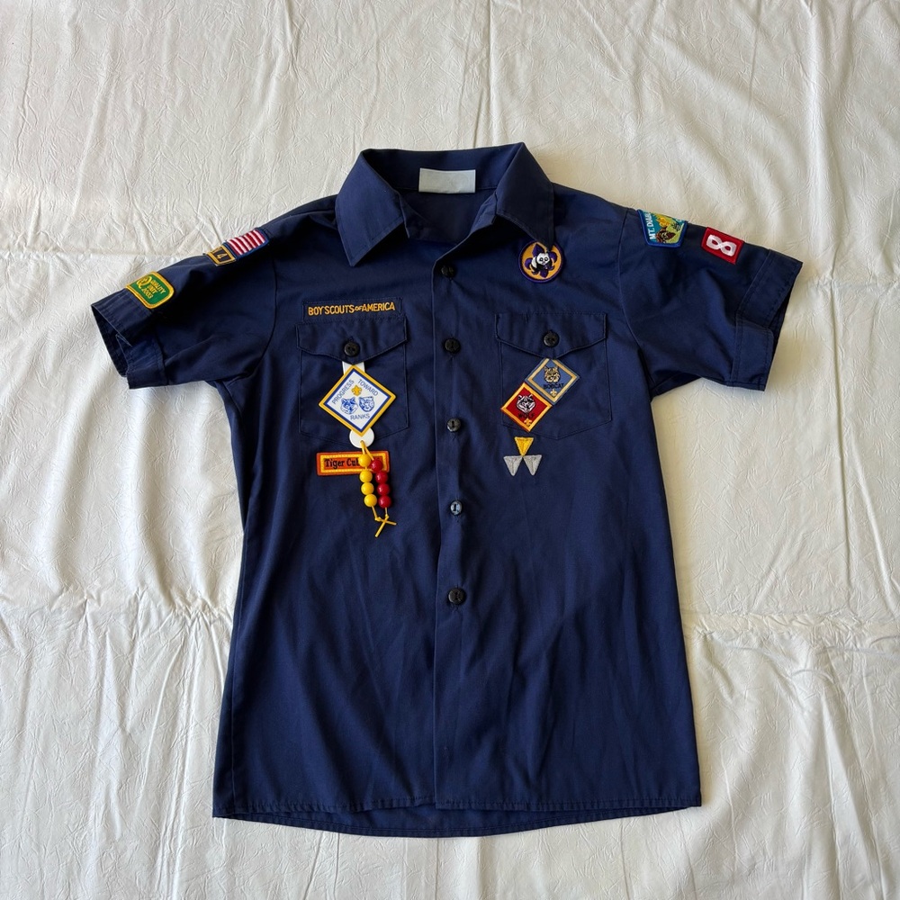 Boy Scouts of America Blue Uniform Shirt Youth Large